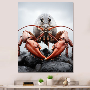 Coral Grey Animal Lobster - Lobster Wall Decor